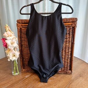 Zyia Black Open Water One Piece Swimsuit Size Medium